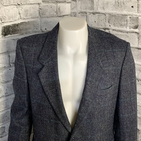 Vintage Tweed Wool Two Button Blazer Sport Coat - Picture 2 of 14